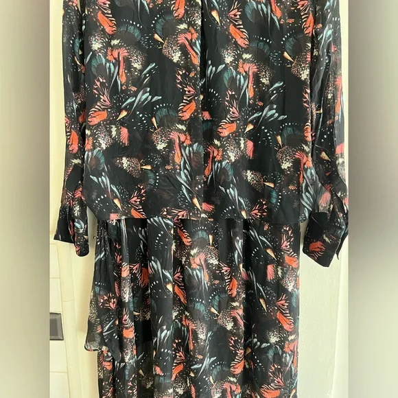 All Saints Valero Flutter Dress 8 - Picture 5 of 12